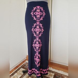 INC International Concepts Long  Skirt with Embroidery Beads NWOT Size M